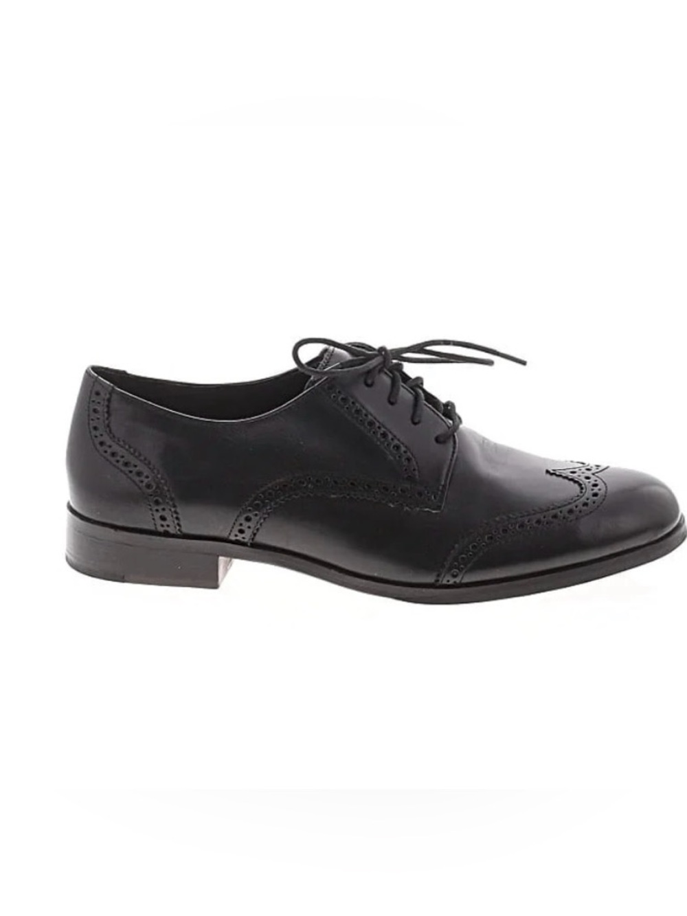 Cole Haan Black Lace-Up Wingtip Dress Shoes